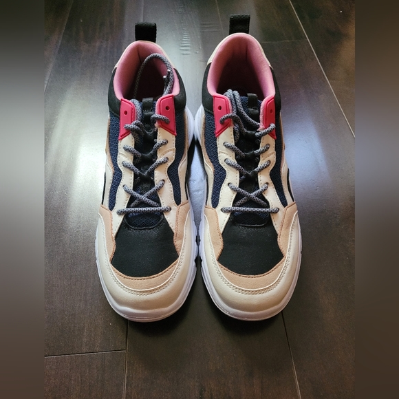 Zara Shoes - Zara Contrast Trf Sneakers Pink and Dark Blue Accents